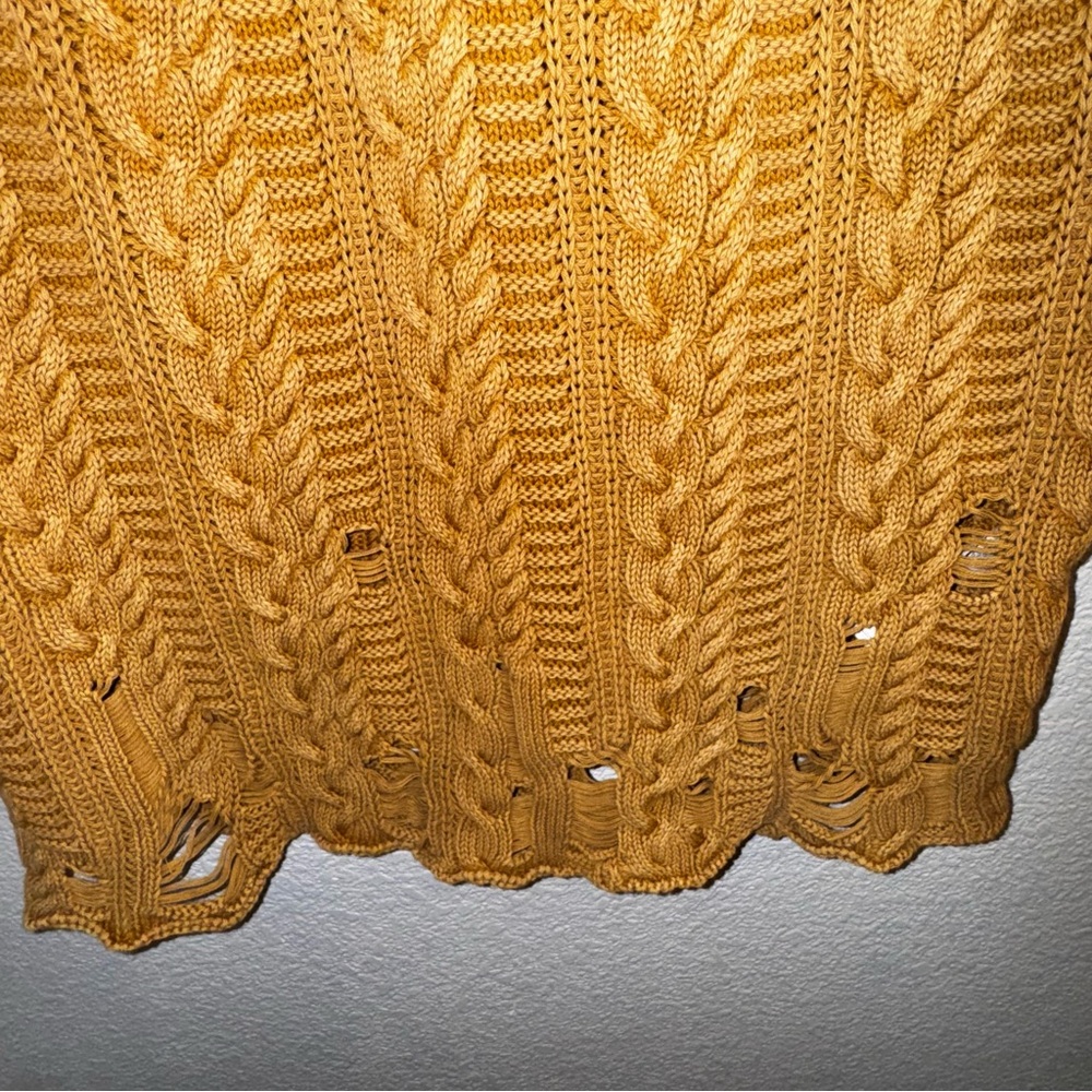 Free People mustard Margo swift knit midi skirt m - Picture 6 of 10